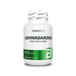 BioTech USA Ashwagandha 60 kapsulių – natūralus adaptogenas streso mažinimui ir nervų sistemai palaikyti