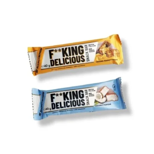 Allnutrition Sveikuoliškas Užkandis – 40 g batonėlis su karamele ir žemės riešutais