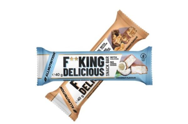 Allnutrition Sveikuoliškas Užkandis – 40 g batonėlis su karamele ir žemės riešutais