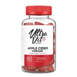 Ultra vit Apple Cider Vinegar svorio kontrolei 60 guminukų obuolių sidro acto papildas