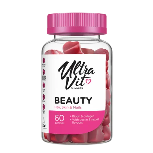 Ultra Vit Guminukai grožiui 60 guminukų plaukams odai nagams