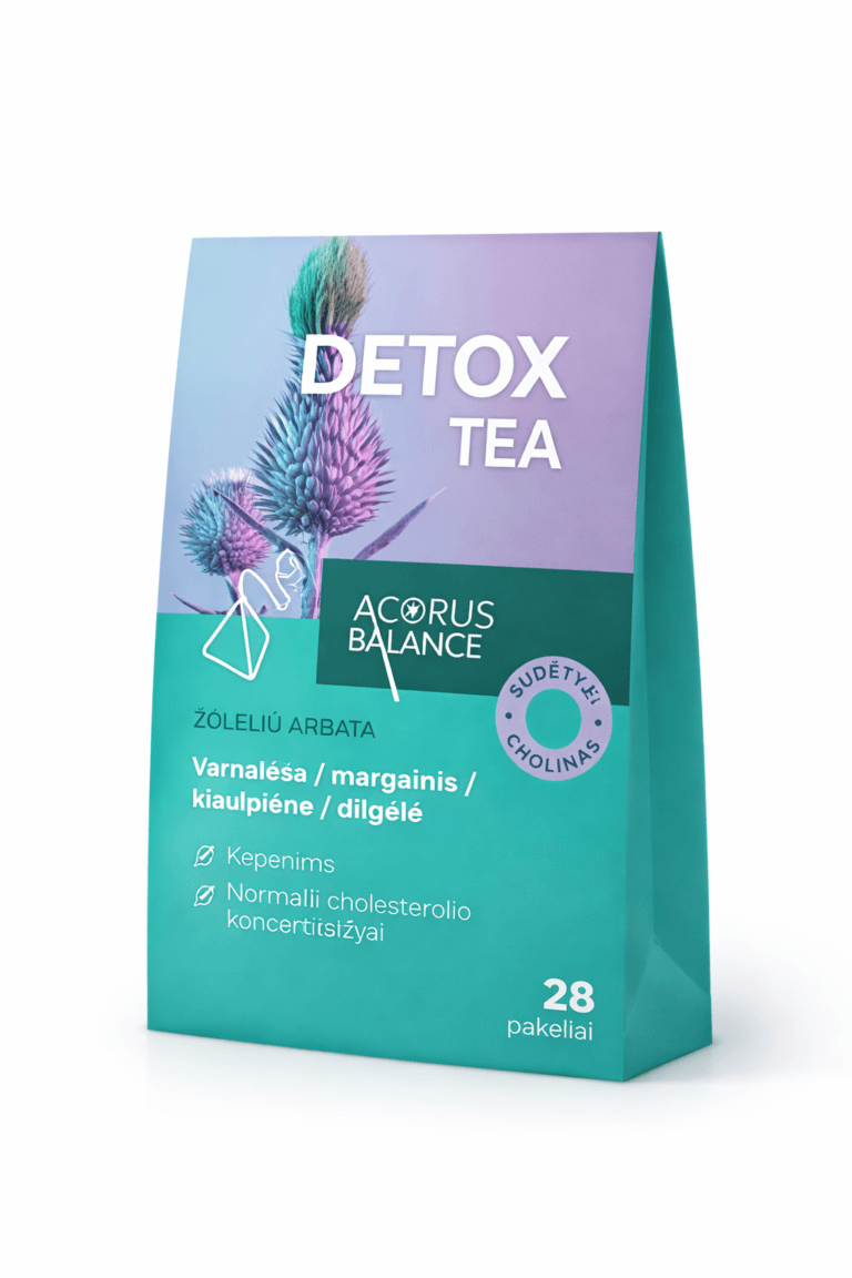 Detox tea žolelių arbata kepenims 28 pakeliai Acorus Balance