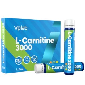 Vplab L-Carnitine 3000 riebalų deginimui 25 ml skystas L karnitinas shotas