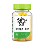 Ultra Vit omega + dha 60 guminukų su omega riebalų rūgštimis ir DHA