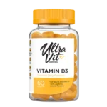 Ultra Vit Vitaminas D3 60 guminukų papildas su vitaminu D3
