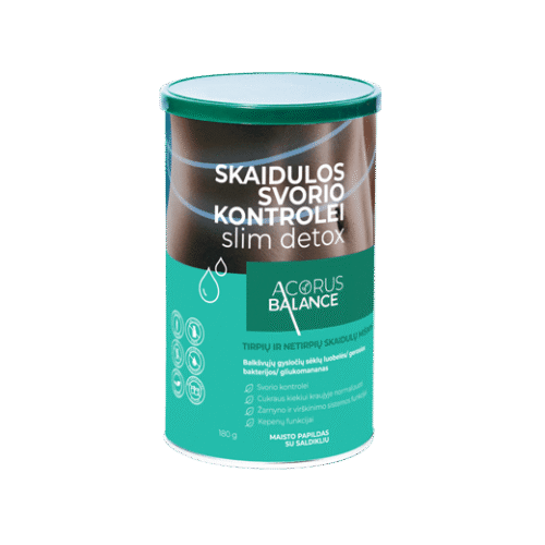 Skaidulos svorio kontrolei Slim detox 180 g milteliai žarnyno funkcijai
