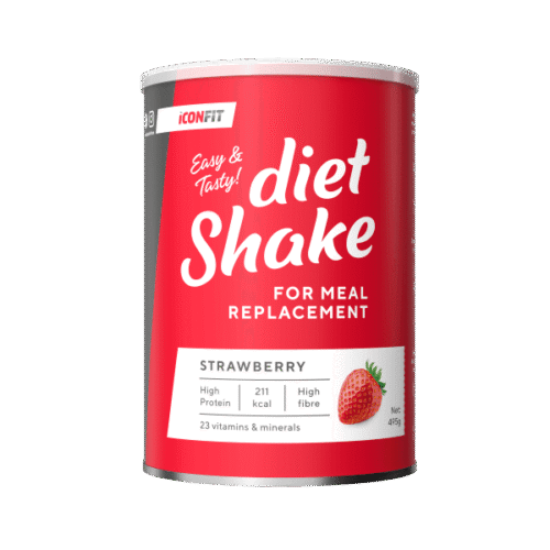 Iconfit Diet Shake braškinis dietinis kokteilis svorio kontrolei 495g