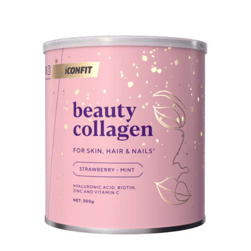 Iconfit Beauty Collagen kolagenas odai plaukams nagams braškių ir metų skonio 300g