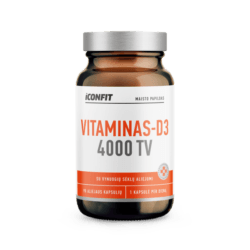 ICONFIT Vitaminas D3 4000 TV, Su vynuogių sėklų aliejumi, N90 ,maisto papildas
