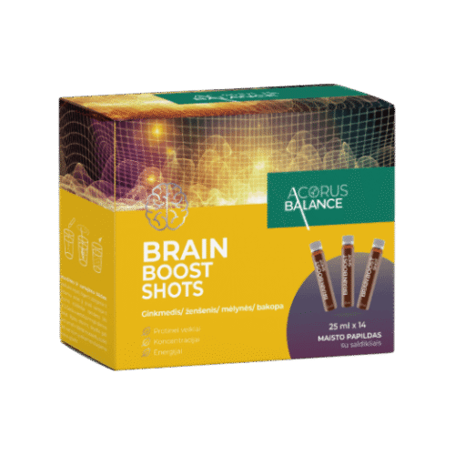 Brain Boost Shots Acorus Balance protinei veiklai 14x25 ml