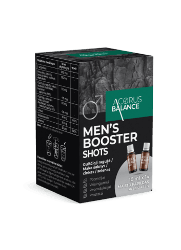Mens Booster Shots Acorus Balance potencijai ir vaisingumui 14x10 ml