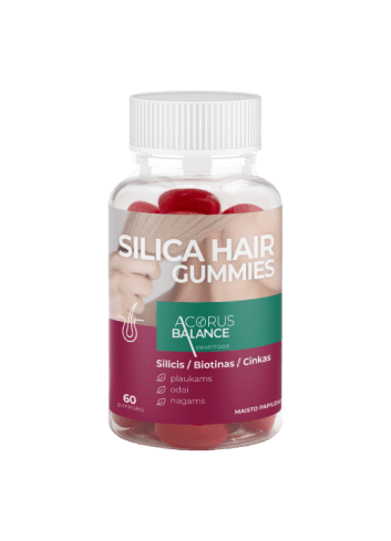 Silica Hair Gummies guminukai plaukams Acorus Balance 60 vnt