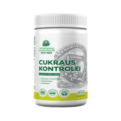 Papildas cukraus kontrolei Švenčionių vaistažolės 60 kapsulių chromas cinamonas