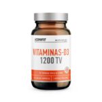 ICONFIT vitaminas D3 1200 TV, Su vynuogių sėklų aliejumi, 90 kapsulių