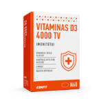 ICONFIT vitaminas D3 imunitetui 4000 TV 60 kapsulių LT (blisteris)